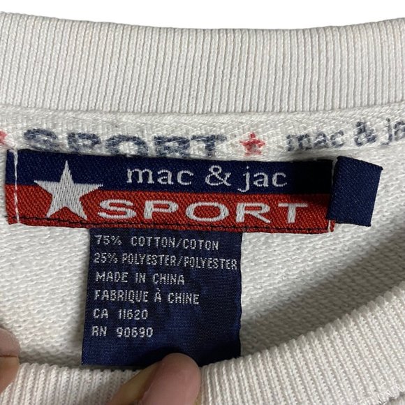 Mac & Jac Sport Women's White Crewneck Sweatshirt - Picture 4 of 9